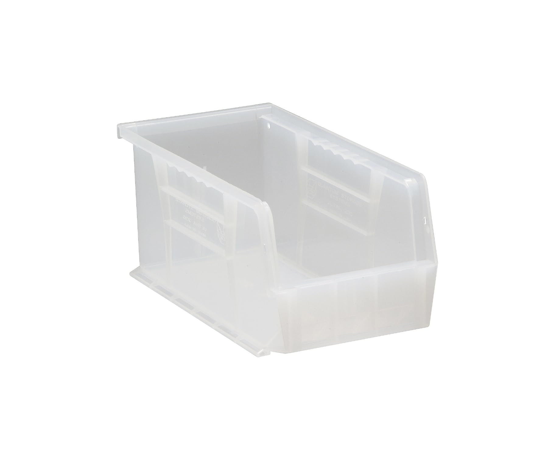 Quantum Plastic Storage Clear-View Ultra Hang and Stack Bin 10-7/8