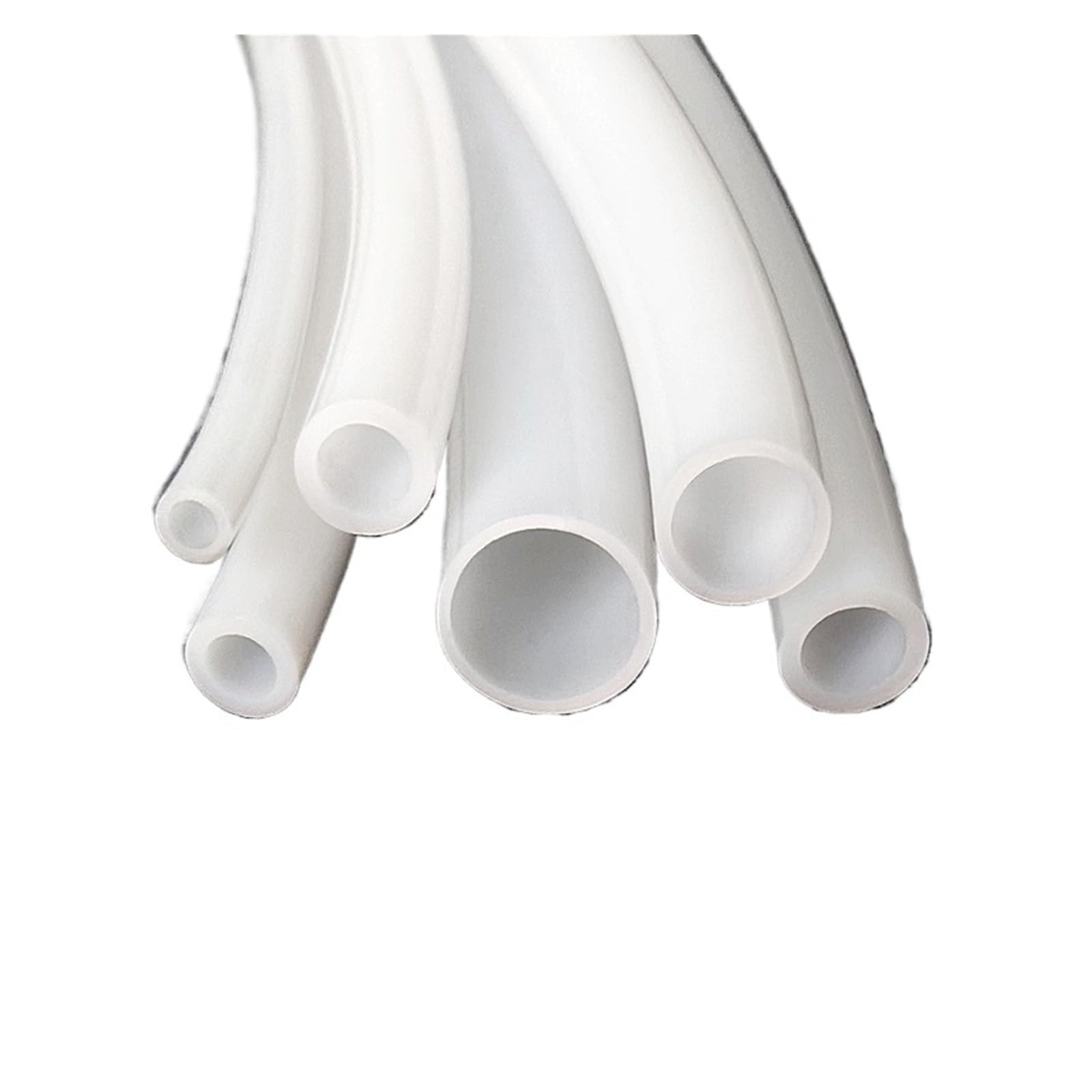 Resistencia a altas temperaturas, 260 grados C, tubo de PTFE blanco, diámetro interior de 1 mm ~ 14 mm, tubo aislante flexible antiadherente resistente a los productos químicos (10 m de diámetro
