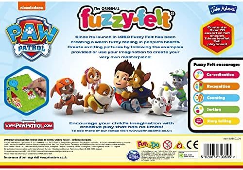 John Adams | Fuzzy-Felt - PAW Patrol Activity Set: Mix and match felt pieces to create your very own PAW Patrol pictures!| Preschool toy| Ages 3+