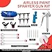 Airless Paint Sprayer Gun Kit, 3600PSI Airless Spray Gun with 50Ft High Pressure Hose & 6Pcs Reversible Spray Tips & 4Pcs Extension Rod & 6Pcs Filters & Guide Tool & Nozzle Seat