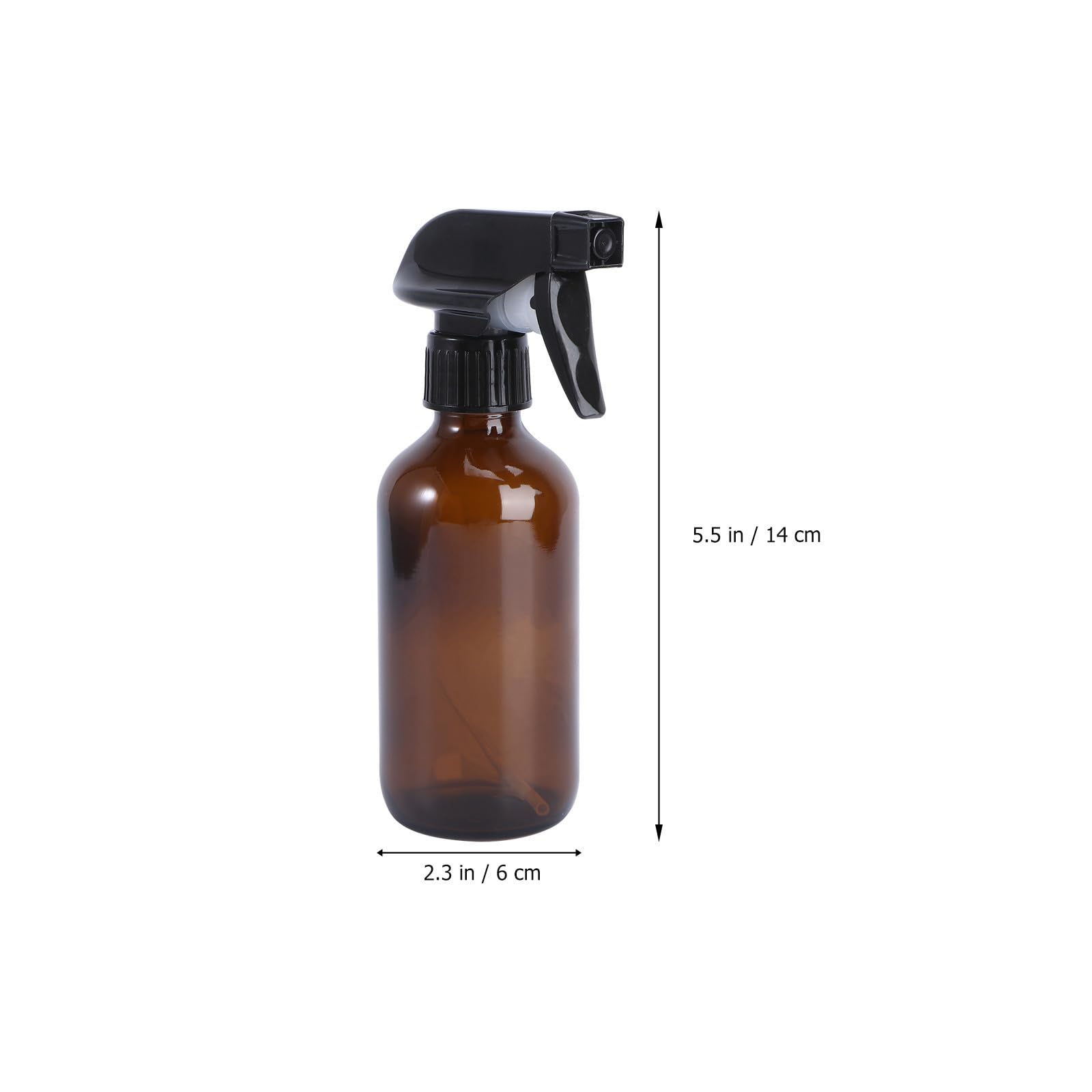 6 Piezas Pulverizador de Vidrio Botella Rellenable de 250ml, Marrón, de Vidrio, para Subenvasado de Líquidos y Riego de Plantas