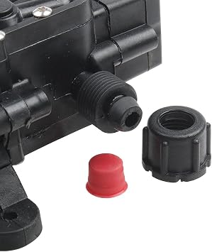 Power Pump Water High Pressure Diaphragm Self Propelled Pump, 70W DC 12V 6A 130PSI 6L /min with Screw with Power Supply Accessories Voltage : Only power supply