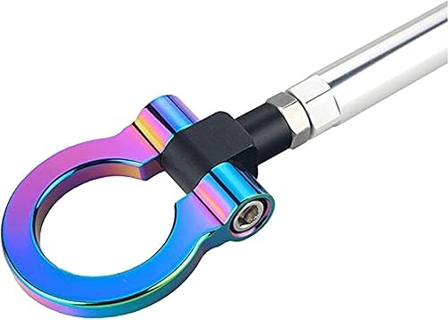 Miniatura 2 de Xotic Tech Sport Track Racing Style CNC - Gancho de remolque atornillado de aluminio compatible con Mercedes-Benz C E S M GLA GLK (Neo cromado)