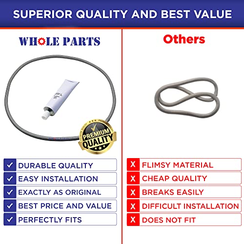 Whole Parts Dryer Door Seal Part# W10906683 - Replacement And Compatible With Some Crosley, Kenmore And Whirlpool Dryers #TOP6