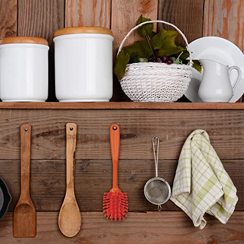 Image of Vikan 42377 Brush,Dish,Scraping Edge,Med,11 inch,PP /PBT,Orange