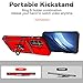 SunStory Phone Case for Samsung Galaxy A25 5G Case with HD Screen Protector & Slide Camera Cover & Kickstand, [Military-Grade] Phone Case for Galaxy A25 5G (Red)