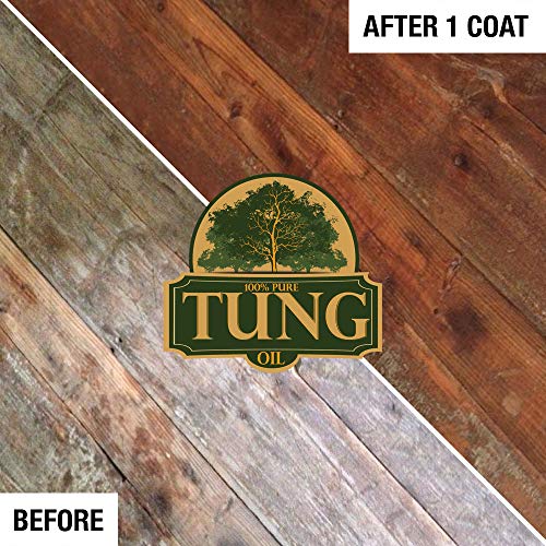 100 Pure Tung Oil Finish Wood Stain & Natural Sealer for All Types of