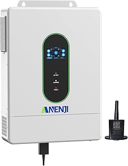 Hybrid Solar Inverter 48V 12000W,Dual MPPT 500V 160A Charger,120/240V Split-Phase,Support Parallel 6 Units Pure Sine Wave Off-Grid+On-Grid Inverter for Home Loads,Lead Acid/Lithium Battery Compatible