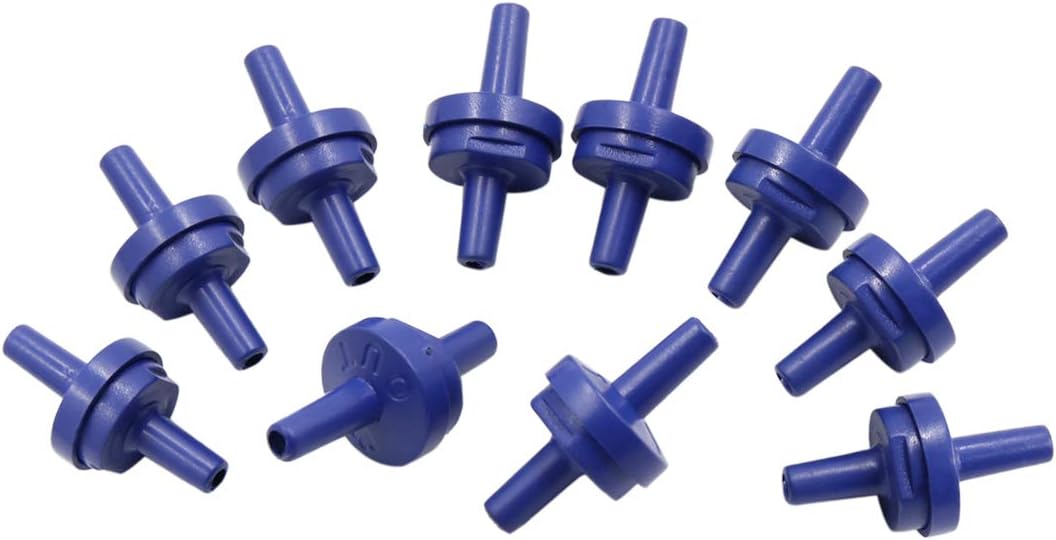 Jardin Plastic Air Pump 10-Piece Check Valves for Fish Tank, Blue