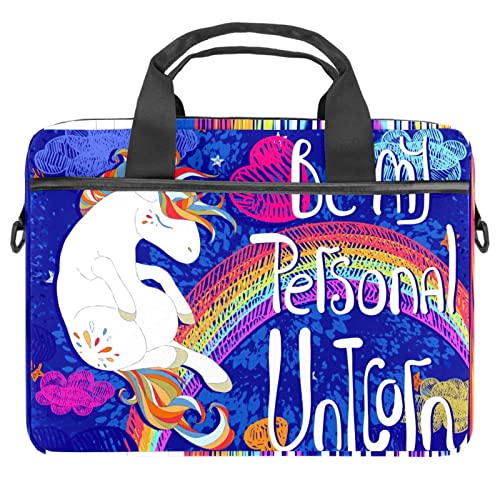 Bolsa de portátil 14 pulgadas tipo maletín messenger sleeve azul con asas y correa
