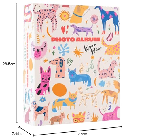 Grupo Erik Fotoalbum Einsteckalbum 13x20 cm Cute Dogs - Foto Einsteckalbum 13x20cm - Fotobuch für 304 Fotos Photo Album - Fotoalbum zum einstecken