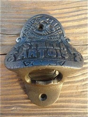 FANTASTIC ANTIQUE STYLE STELLA ARTOIS BAR WALL MOUNTED BOTTLE OPENER BEER TOP