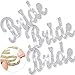 3 Toppe di Bride Autoadesive Patch Adesivi con Strass per Sposa Decalcomanie con Strass per Matrimonio Sticker per Fai da Te Addio al Nubilato Festa di Nozze Regalo (Argento)