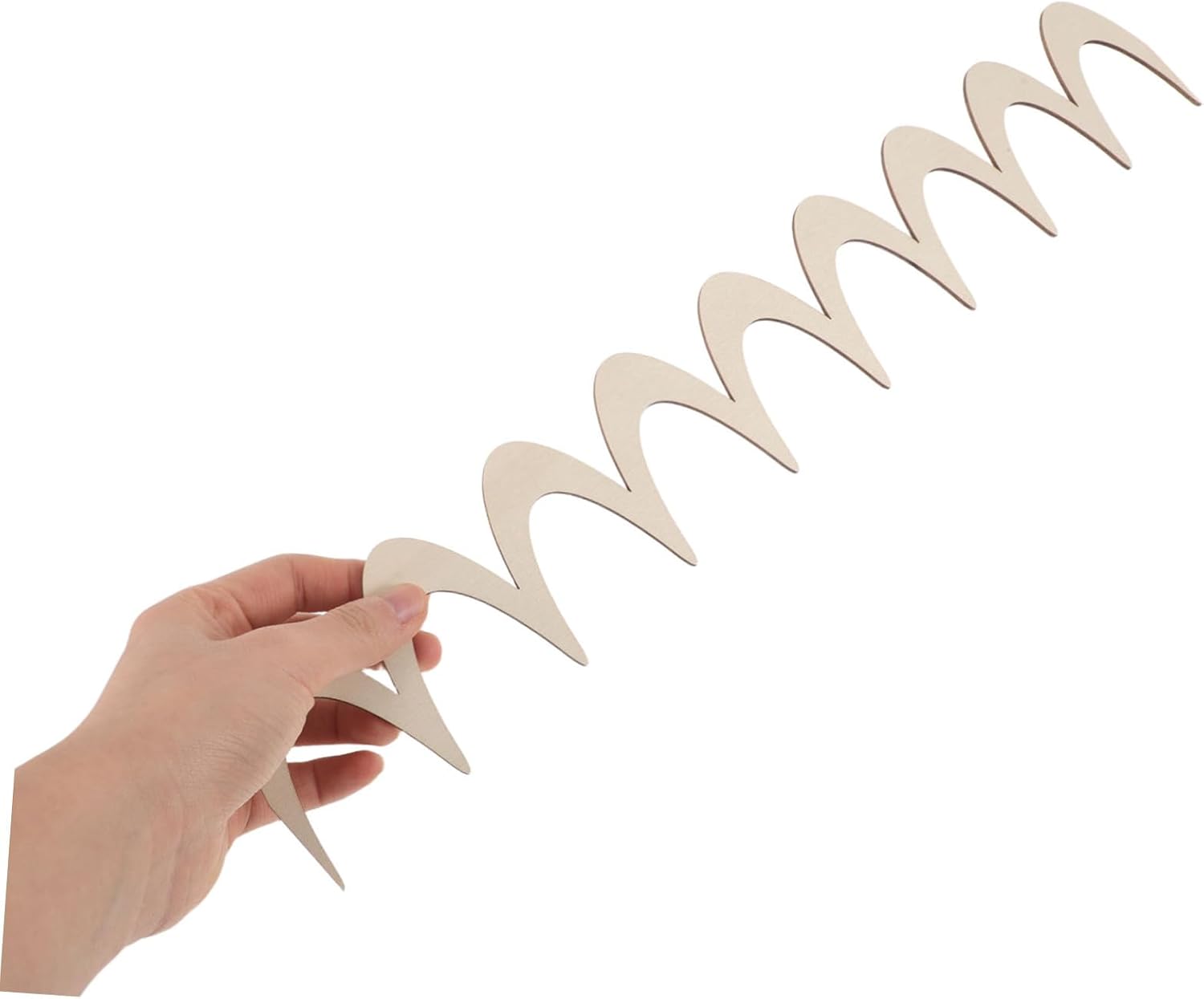 12pcs Wavy Wooden Trim Molding DIY Craft Wood Bead Trim for Cabinet Shelf Door Window Decorative Unfinished Scalloped Edge Wood Moulding