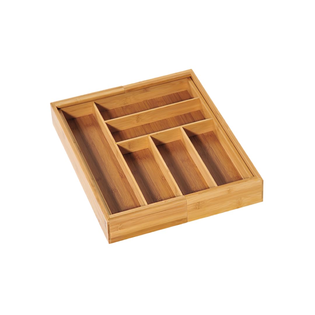 Kesper - Portaposate Regolabile, in Legno di bambù, Marrone, 35 x 43 x 6,5 cm, 5808513