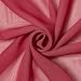 Solid Chiffon Fabric Polyester Dress Sheer 58'' Wide By the Yard All Colors (1 YARD, Wine)