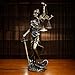 GLANSI Lady Justice Statue - Lawyer Decor | Lawyer Lady Justice Resin Decor | Scales of Justice Decor | Law Decor | Justice Fairness Goddess Statue Greek Mythology Ornaments for Studio Desk