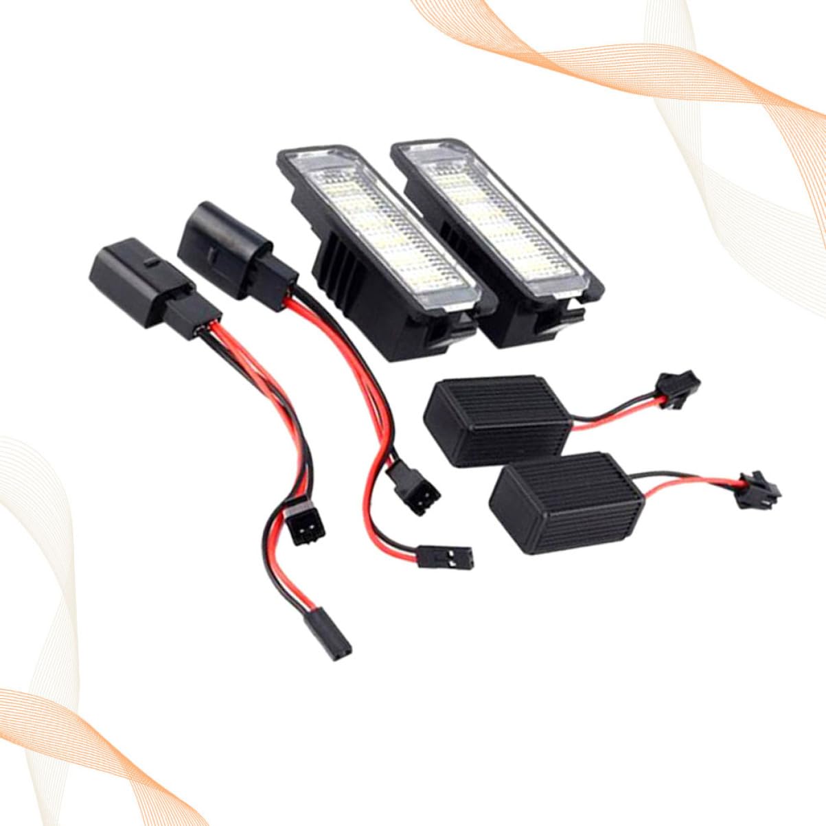 PartyKindom 12pezzi Targa Led Per Auto Di Facile Installazione Luce Omogenea e Brillante Compatibile Con Golf e Risparmio Energetico e Basso Consumo