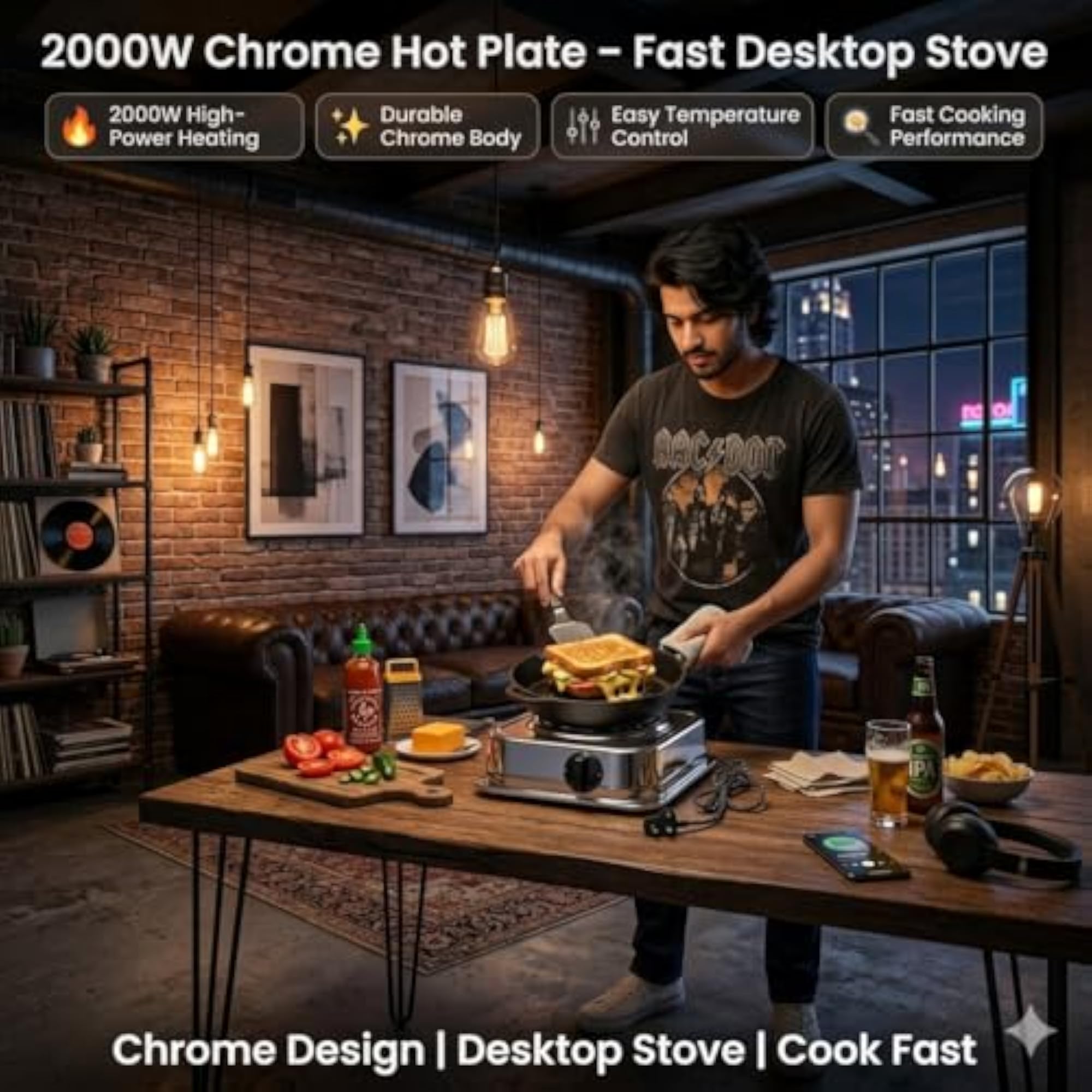 Portable Single Burner Electric Coil Hot Plate Stove