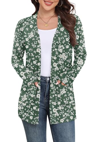 Image of Yincro Womens Lightweight Cardigan Long Sleeve Open Front Casual Sweater Cardigans with Pockets
