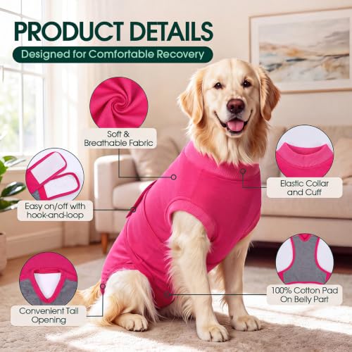 Image of Kuoser Dog Surgery Suit Female Spay, Dog Recovery Suit Male Neuter
