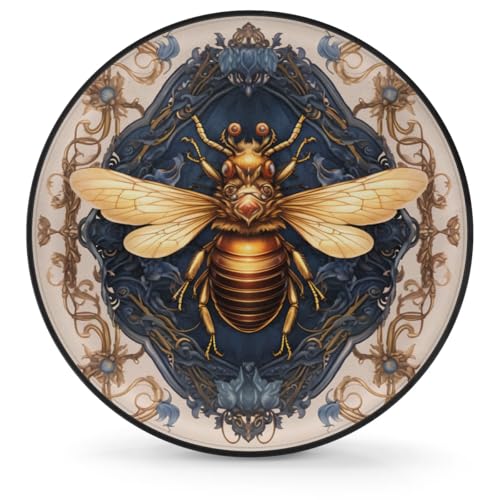 Image of Spare Tire Cover for RV Trailer, Retro Bee Tire Covers Universal Fit for Travel Trailer Camper Jeep RV SUV Truck Waterproof Wheel Cover (16 inch for Diameter 29 inch - 31 inch)