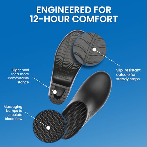 Image of CALZURO Classic Work Clogs Without Holes - Unisex Nursing Clogs - Non Slip Shoes - Autoclavable Rubber Kitchen Shoes for Women and Men -