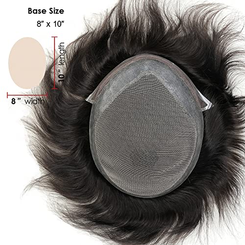 Lordhair Human Hair Toupee for Men Natural Hairline French Lace Front with Skin Perimeter Men's Hair System - Image 3