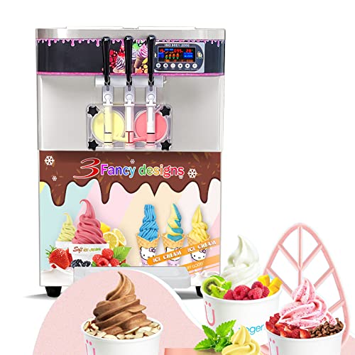 Kolice Commercial CE Countertop 3 Geschmacksrichtungen Softeismaschine, Joghurt 2 + 1 gemischte Geschmacksrichtungen… – Bild 3