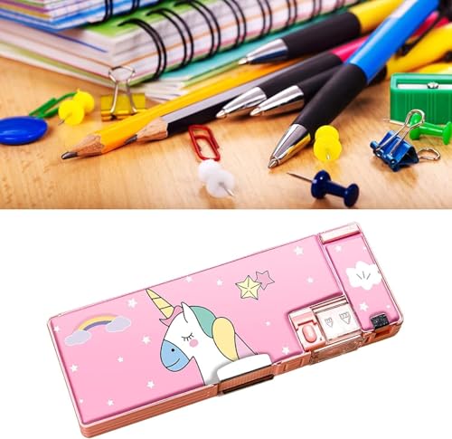 Image of Multifunctional Pencil Box for Kids,Space Theme Pencil Case,Magnetic Pencil Box,Pop Up Pencil Box with Buttons,Theme Return Gifts for Kids,Boys&Girls,Multicolor (Unicorn Compass Box 3)