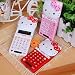 ASDFGT-778 Calculadora Rosada Linda Hello Kitty Doraemon Escritorio Solar Dual de la...