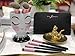 Dial M Beauty Premium Makeup Brushes, Synthetic Foundation Powder Concealers Eye Shadows Makeup 8pcs Brush Set with Elegant Travel Pouch. Pink and Black. Great for Gifts and Makeup Artists