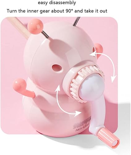 Miniatura 5 de Sacapuntas Sacapuntas manual con forma de hormiga, sacapuntas de manivela de animales creativos con hoja helicoidal más fuerte para regalo de niños,