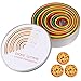 TUT Coppapasta 12 Pezzi, Coppapasta Tondi, Formine per Biscotti, Stampo Tondo da Forno in Acciaio Inossidabile Colorato, Set da Taglio per Biscotti, Stampo per Biscotti Fondente