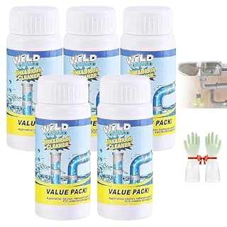 Wild Tornado Sink and Drain Cleaner Powder, 2025 New Wild Drain and Pipe Cleaner, World Tornado Sink Drains Cleaner, Portable Powerful for Kitchen, Bathroom and Toilet (5PCS) - Amazon product rated Grade B