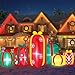 8 FT Long Merry Christmas Inflatable Outdoor Decoration 6 Gift Boxes Combo with Build in LED Lights Funny Present Xmas Blow up Yard Decorations for Holiday Winter Indoor Patio Lawn Outside Decor