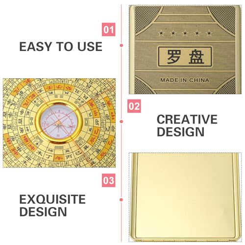 Brújula Cabilock Feng Shui de 12 cm en aleación resistente miniatura 5