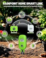 RAINPOINT Bewässerungscomputer WLAN 3 Ausgänge mit Gateway, Messing EIN- und Ausgang, App- & Sprachsteuerung, Automatische Regenverzögerung Bewässerungssystem für Garten und Rasen – Ansicht 6