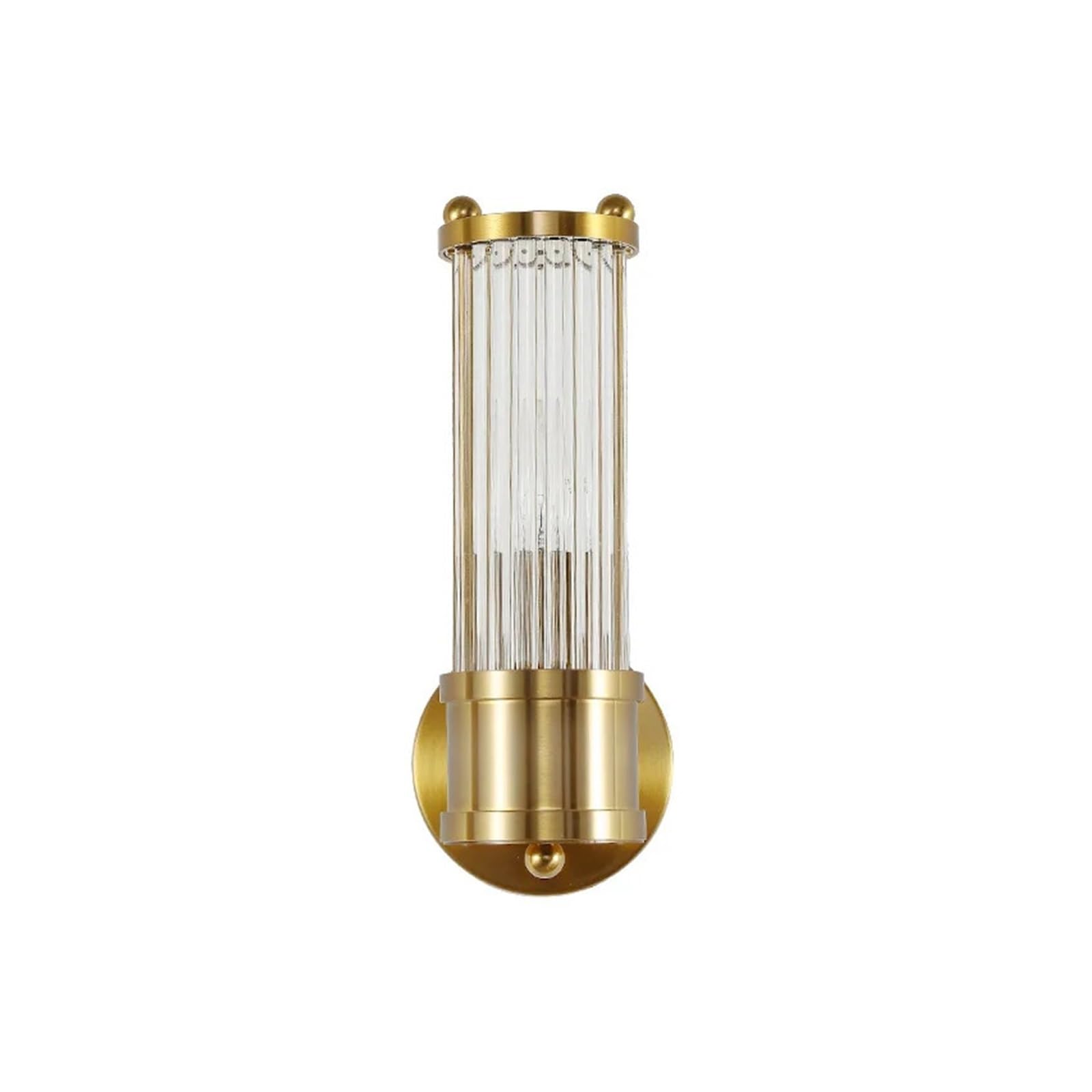 Lámpara de pared led blanca con casquillo E14 y cristales facetados 7