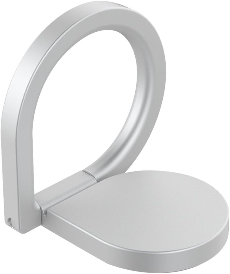 Finger ring phone stand holder - Ring Cell Phone Holder 360 Universal Grip Compatible with iPhone 7 plus 7 6 5 5c 5s Samsung Galaxy S8 Plus S8 S7 S7 Edge S6 S6 Edge (Silver)