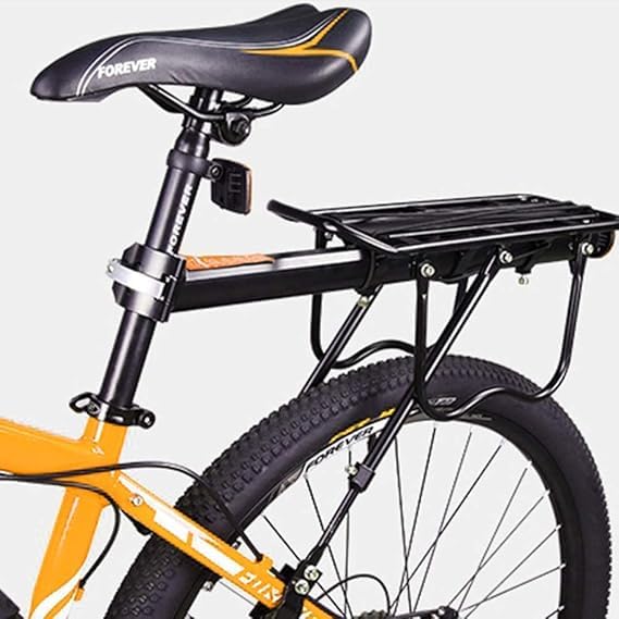 Kagbeni Bicycle Rear Rack Back Seat Luggage Rack Holder Carrier for Panniers Bags, Luggage, Cargo, Aluminum Alloy Adjustable with Reflector for Cycling 1