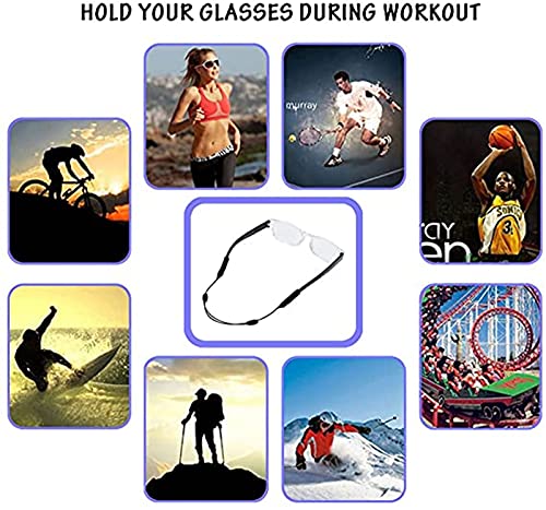 MTDBAOD Tiras para óculos, 3 unidades, ajustáveis, antiderrapantes, para adultos, óculos esportivos,
