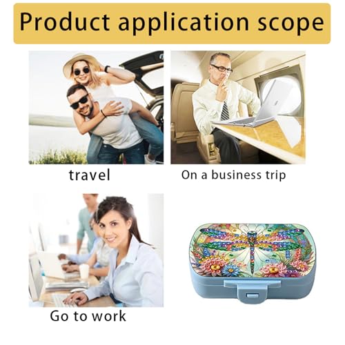 Image of ARTopet Diamond Art Painting Mini Storage Box with 6-Grid Creative Design Compact Portable Small Case for Purse Travel Daily (Dragonfly)