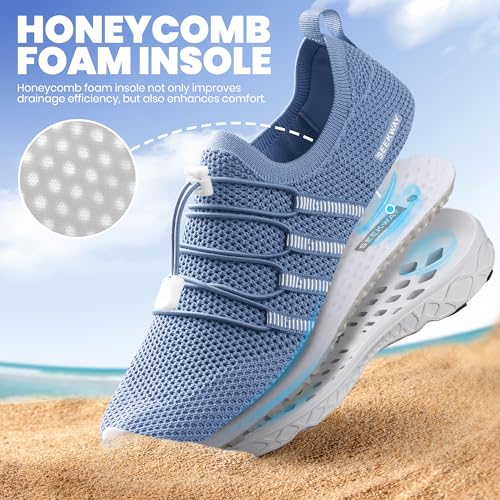 Image of SEEKWAY Mens Womens Water Shoes Quick Dry Aqua Shoes Barefoot for Beach Surf Hiking Pool Water Sports
