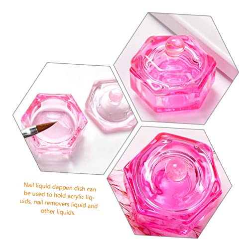 2 piezas cuencos de vidrio para monómero uñas acrílicas miniatura 5
