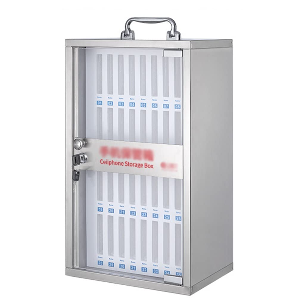 Stainless Steel Cell Phone Locker Box 12/24/36/48/60 Wall Mounted Phone Locker Box for Office and School Supplies for Factory School Conference (Color :, Size : 36)