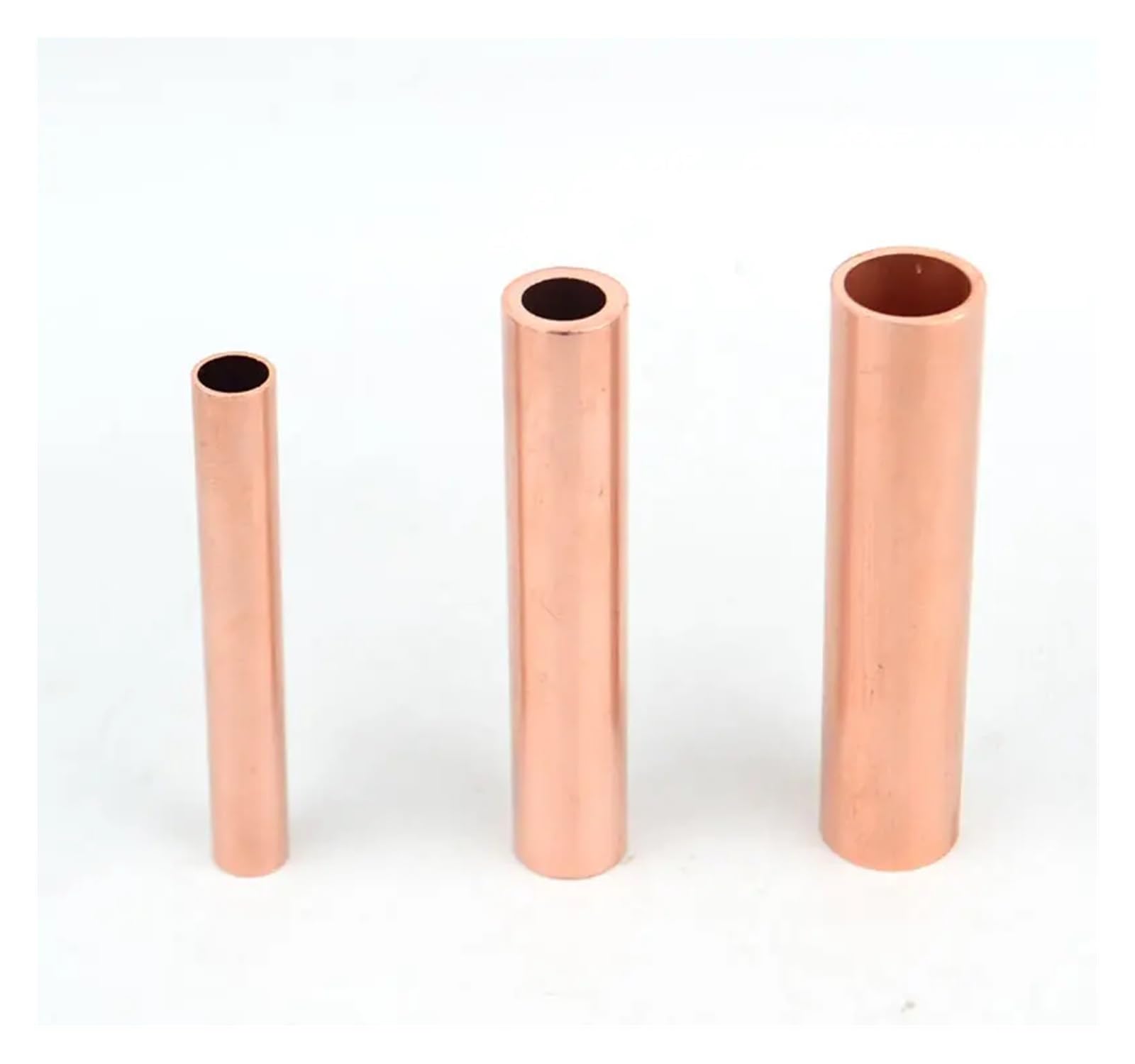 Tubo de cobre de 38 mm OD T2 de pared de grosor de 2 mm de grosor, tubo de cobre hueco capilar de 500 mm de longitud