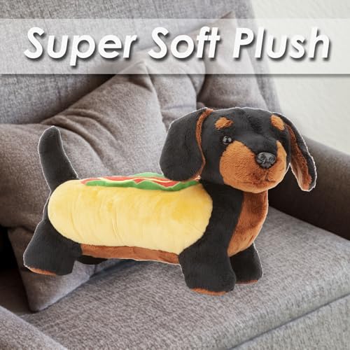VFM - Wursthund Hotdog Plüschtier Lustiges Doggy Plüsch Kuschelig Flauschig Stofftier Plüschtier Niedlich Gefüllte Plushie, Geschenke für Geburtstag, Valentinstag Weihnachten - 30cm Mehrfarbig