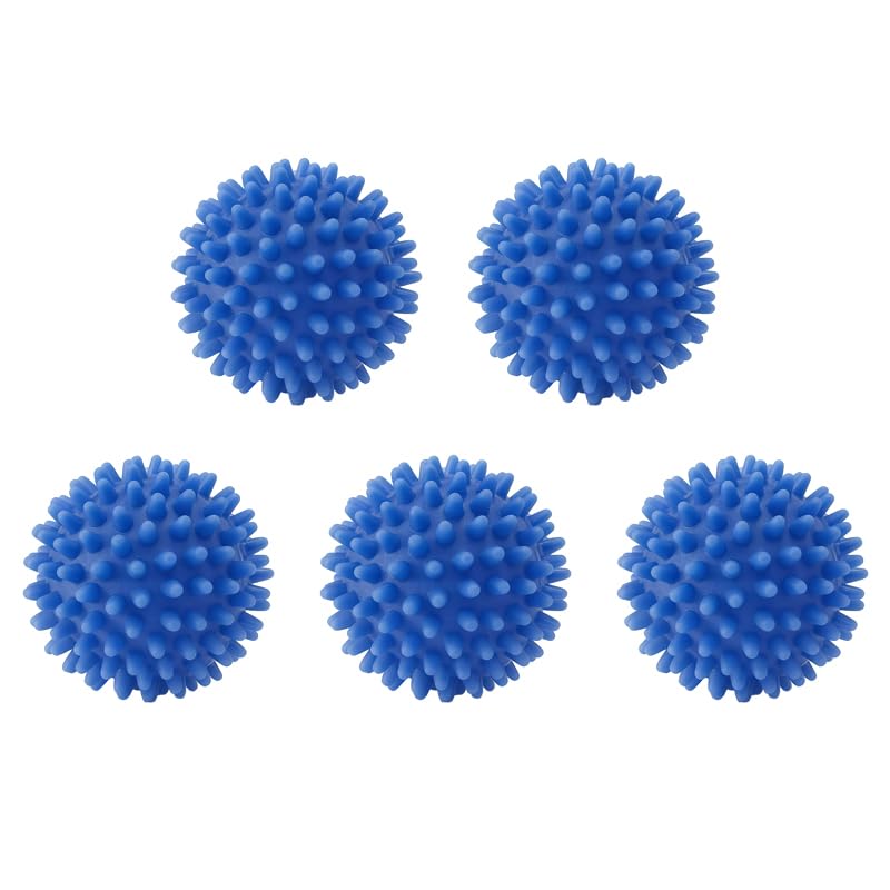 Lot de 5 Balles de Séchage Réutilisables en PVC – Accélérez le Séchage de Votre Linge et Réduisez les Plis des Vêtements avec ces Boules de Lessive...