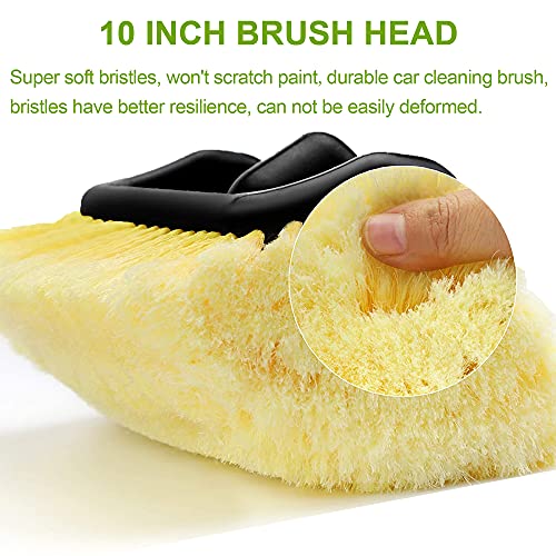 Anyyion 51 Inch Car Wash Brush with 10 Inch Soft Bristle, On/Off Switch for Car Truck Boat Washing Brush, Perfect for Cleaning House Siding, Auto Cars, Trucks, SUV, RV, Floors and More! - Image 5